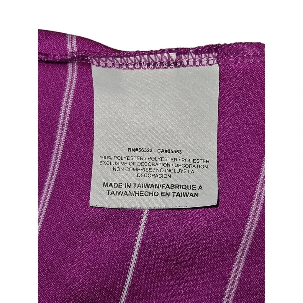 Nike Golf Dri-Fit Women's Sleeveless Pink Striped Polo‎ Size Large